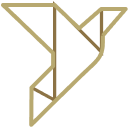 Origami bird icon.