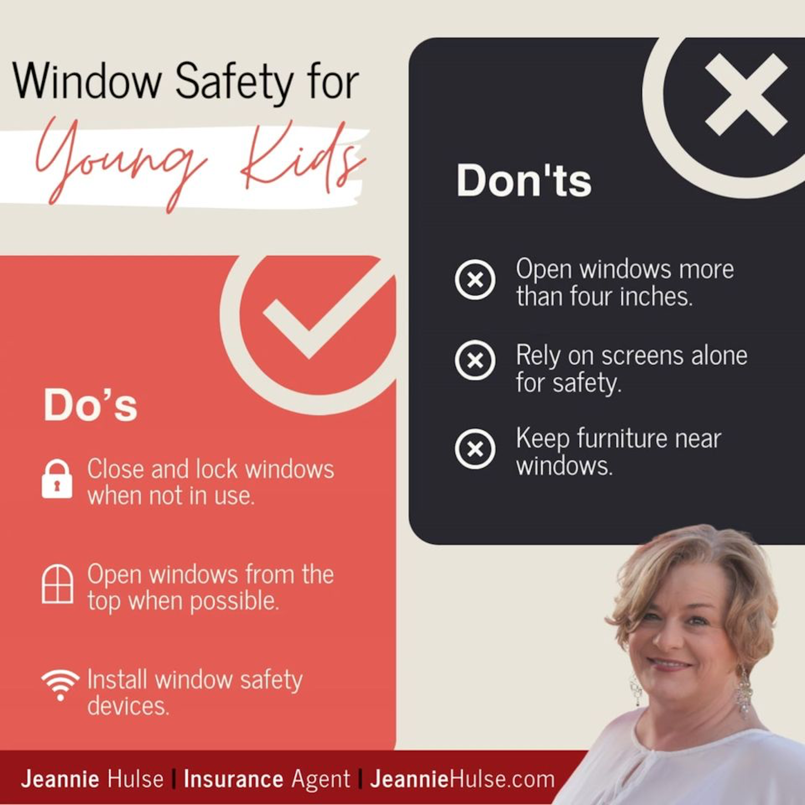 As the weather warms up, keeping windows open for fresh air can pose a safety risk for young children. Keep your little ones safe with these simple tips.