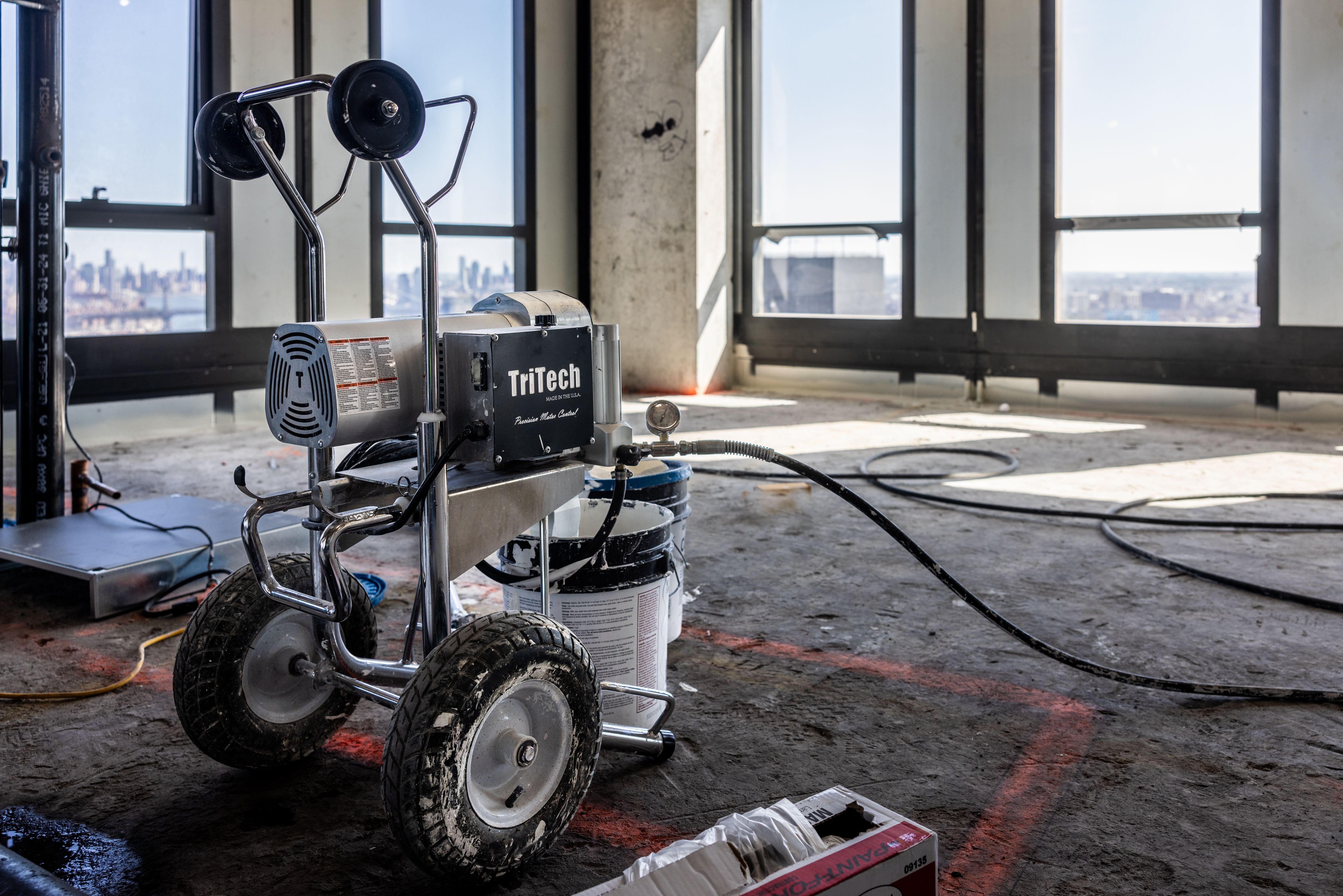 TriTech Sprayer Equipment on a job site