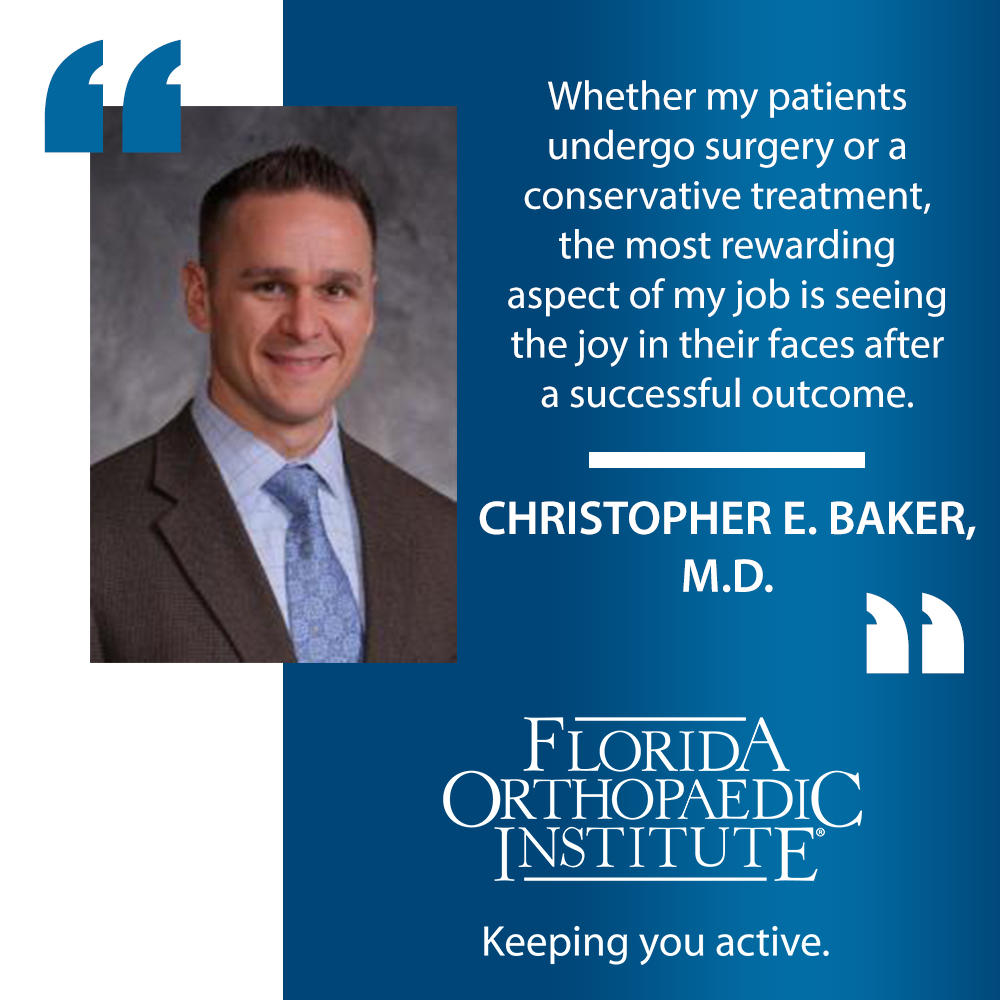 Dr. Baker physician at Florida Orthopedic Institute