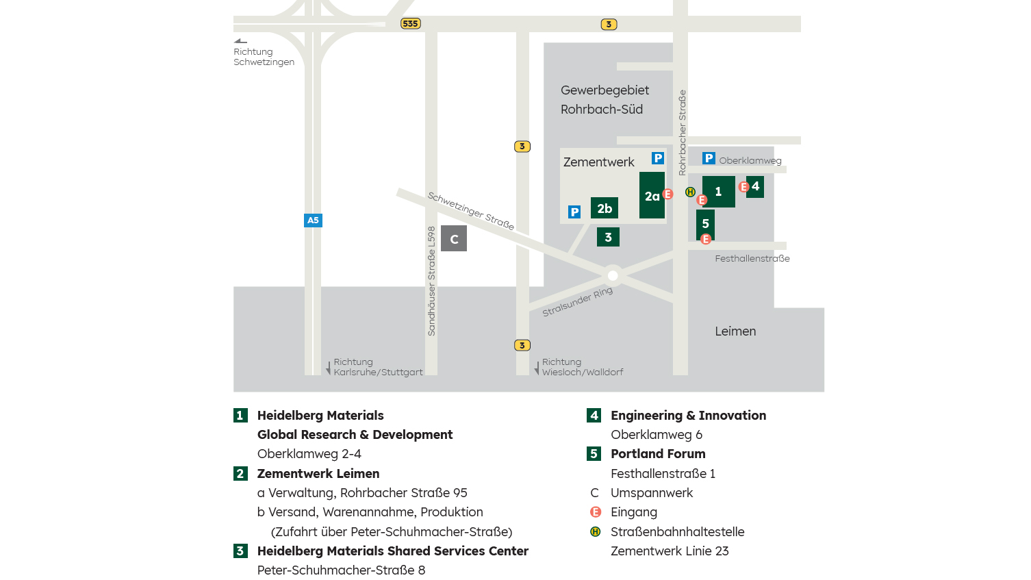 Bild 1 Heidelberg Materials - Werkszufahrt in Leimen