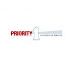 Priority 1 Construction Service Logo