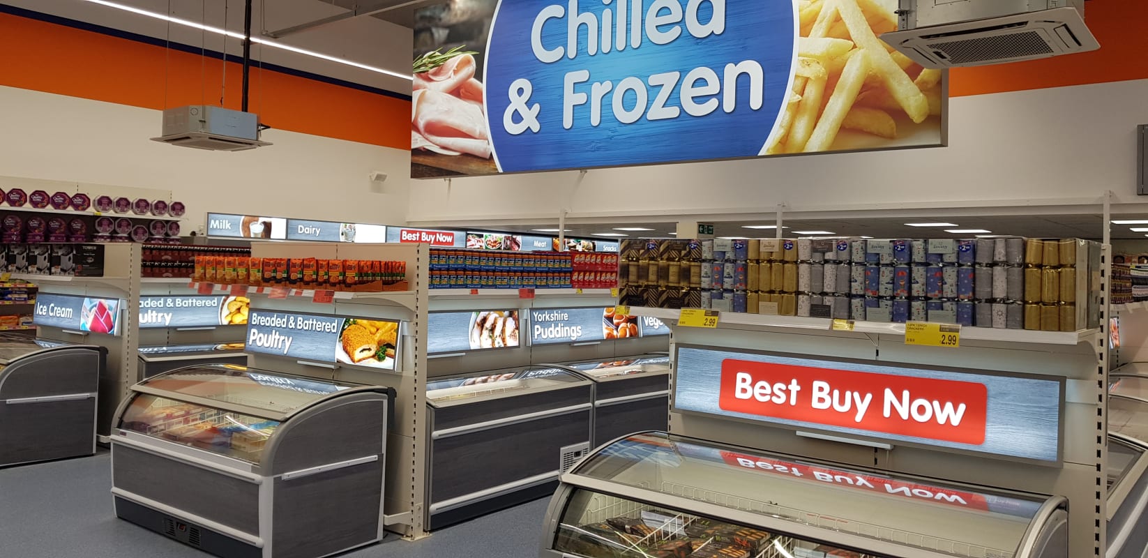 B&M's Shrewsbury store benefits from our new fresh and frozen range of food, so you can do all your grocery shopping in one place.