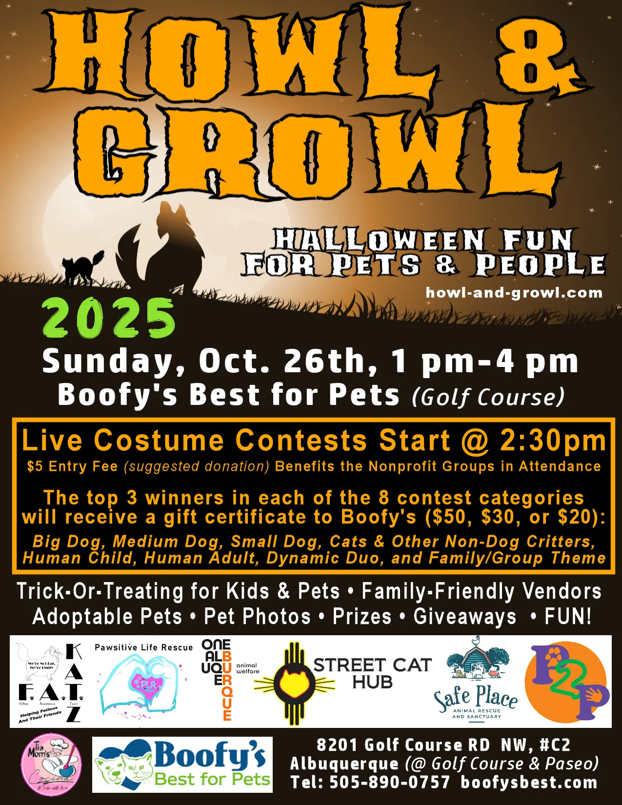 Image of Local Pet Event Howl & Growl 2025: Halloween Fun for Pets & People (GC) Nearby