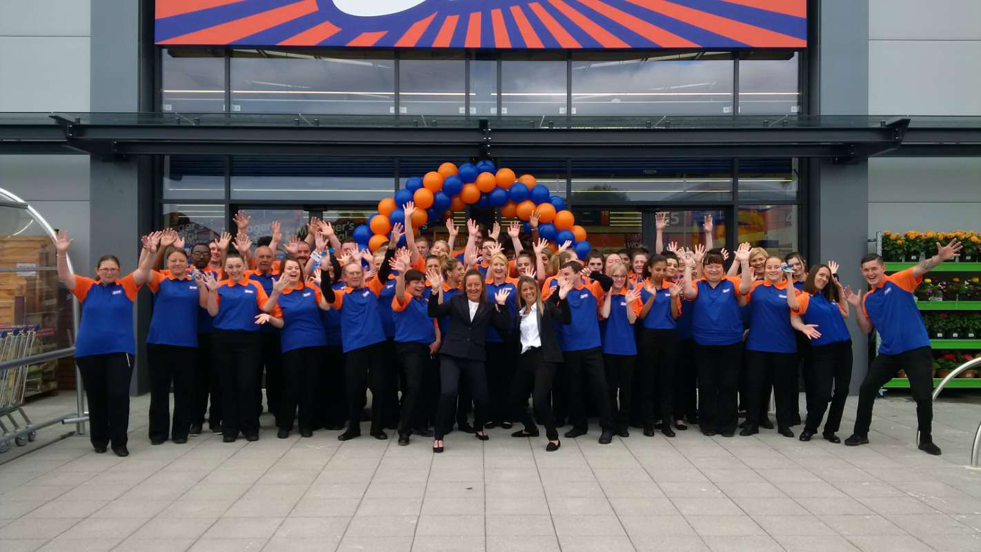 The new store colleagues at B&M Armley, ready for their first day in the new store.