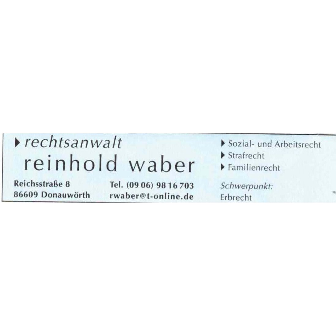Waber Reinhold Rechtsanwalt  