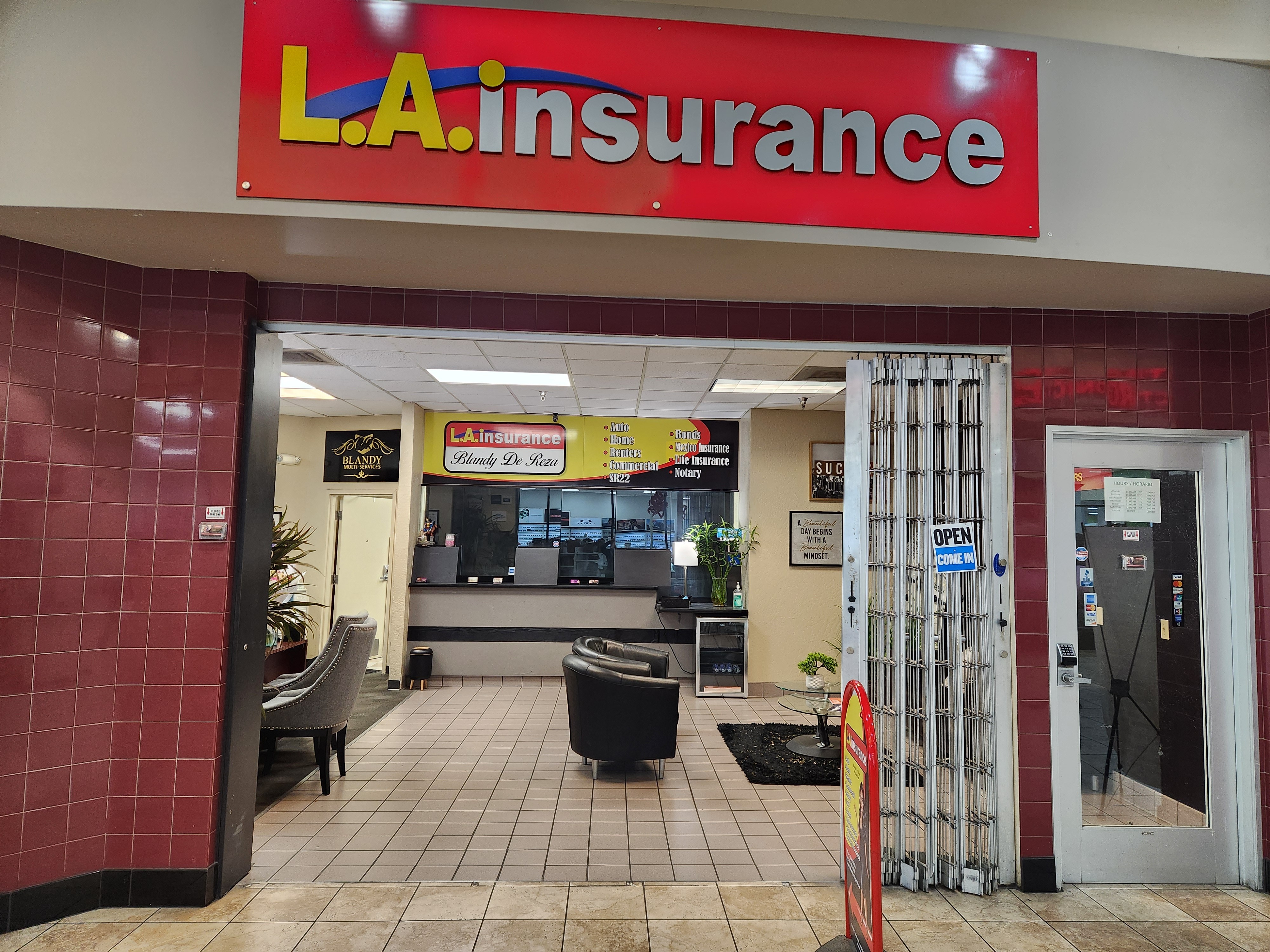 Exterior of the L.A. Insurance Agency located at 7611 West Thomas Rd. in AZ