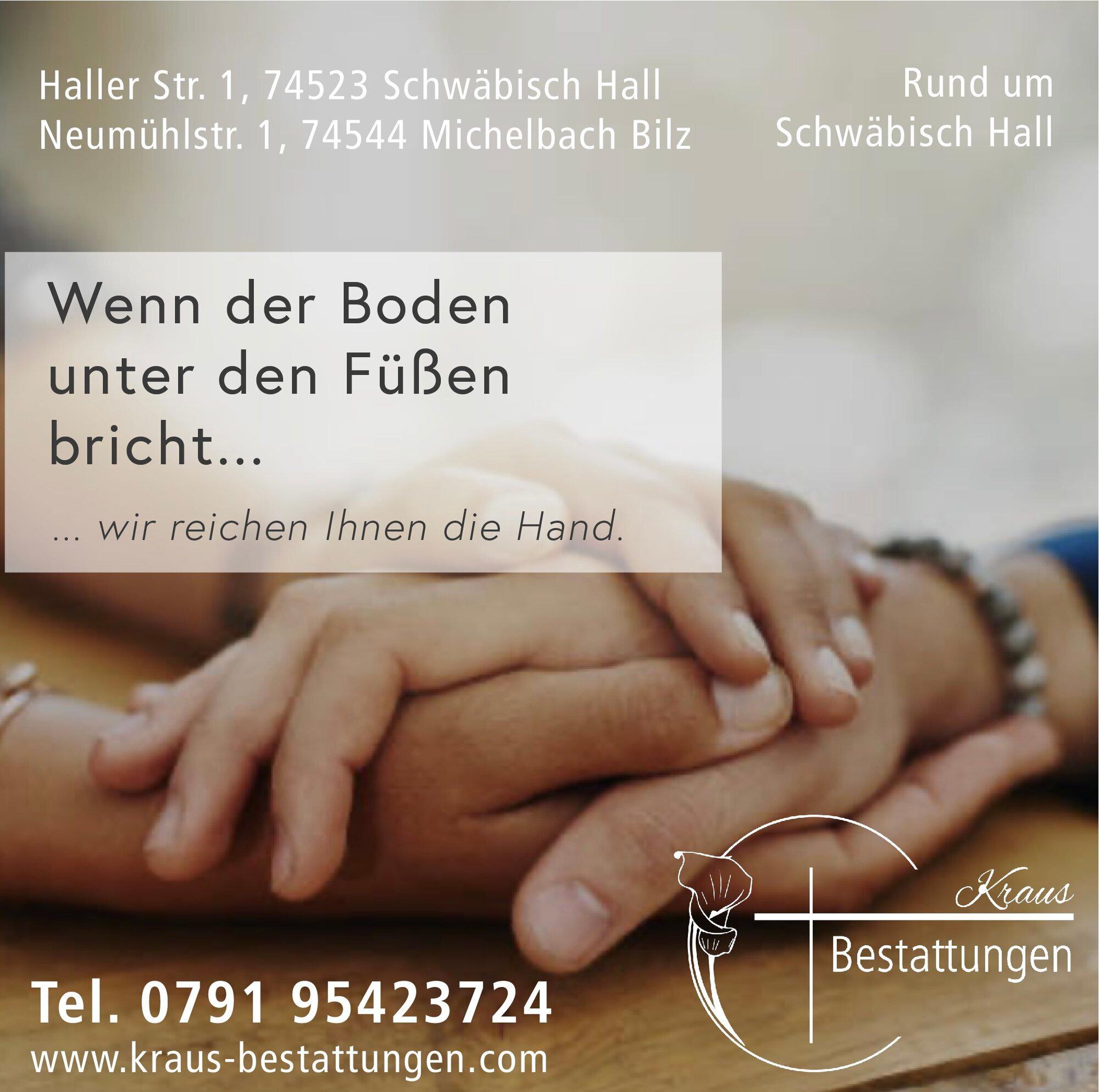 Bestattungen Kraus, Haller Straße 1 in Schwäbisch Hall