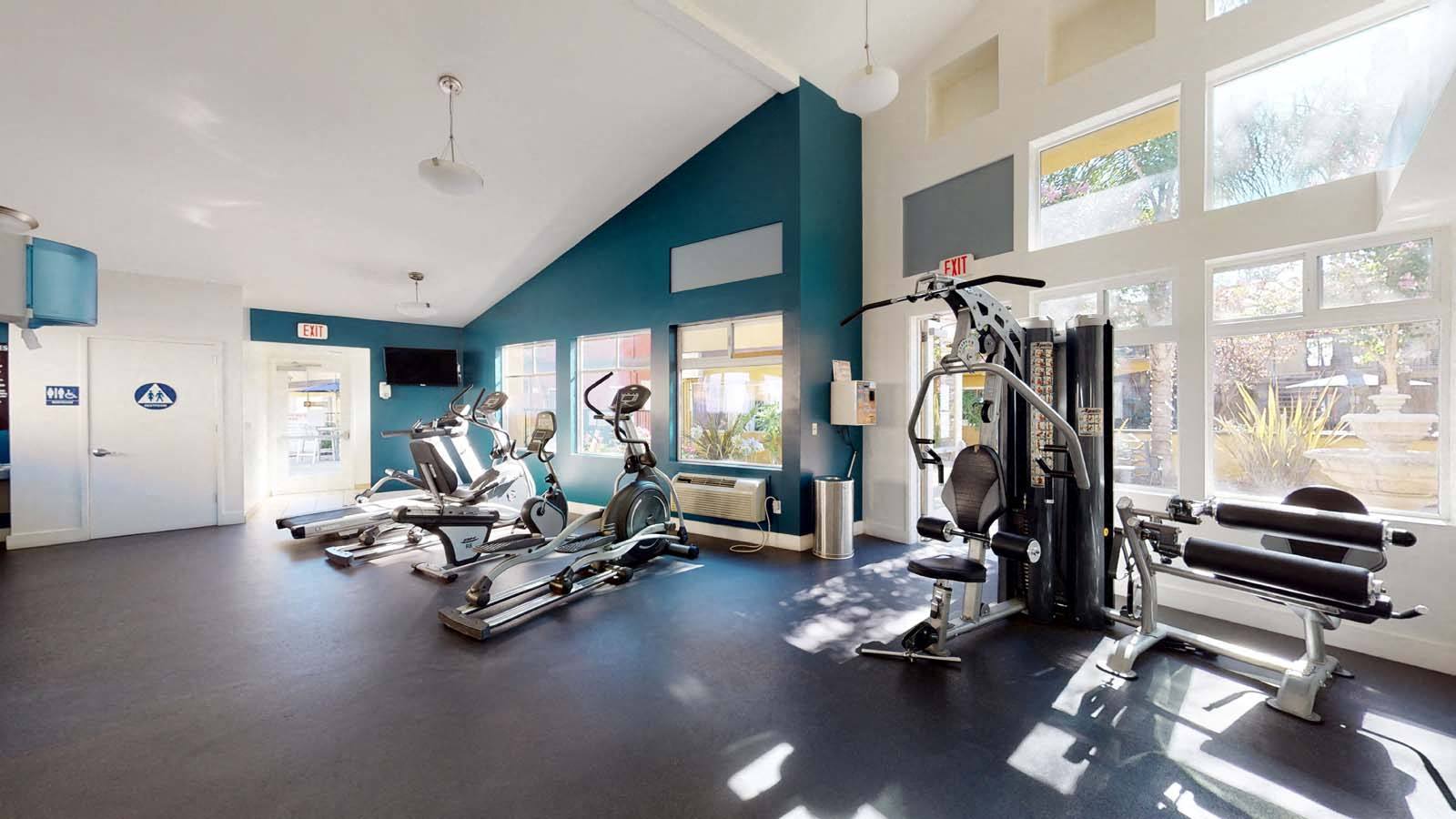 the gym at the owners home