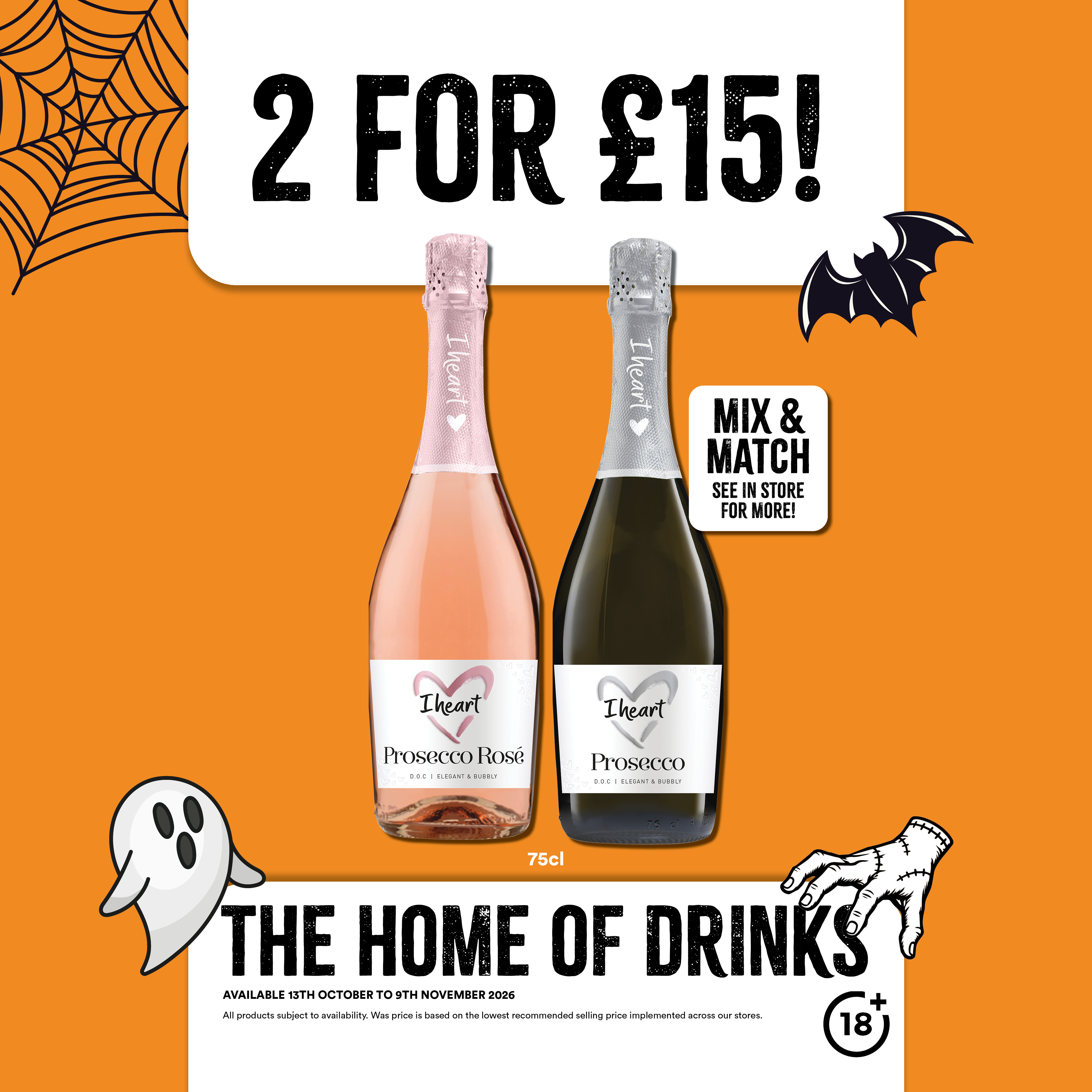 2 For &pound;15 on selected wines