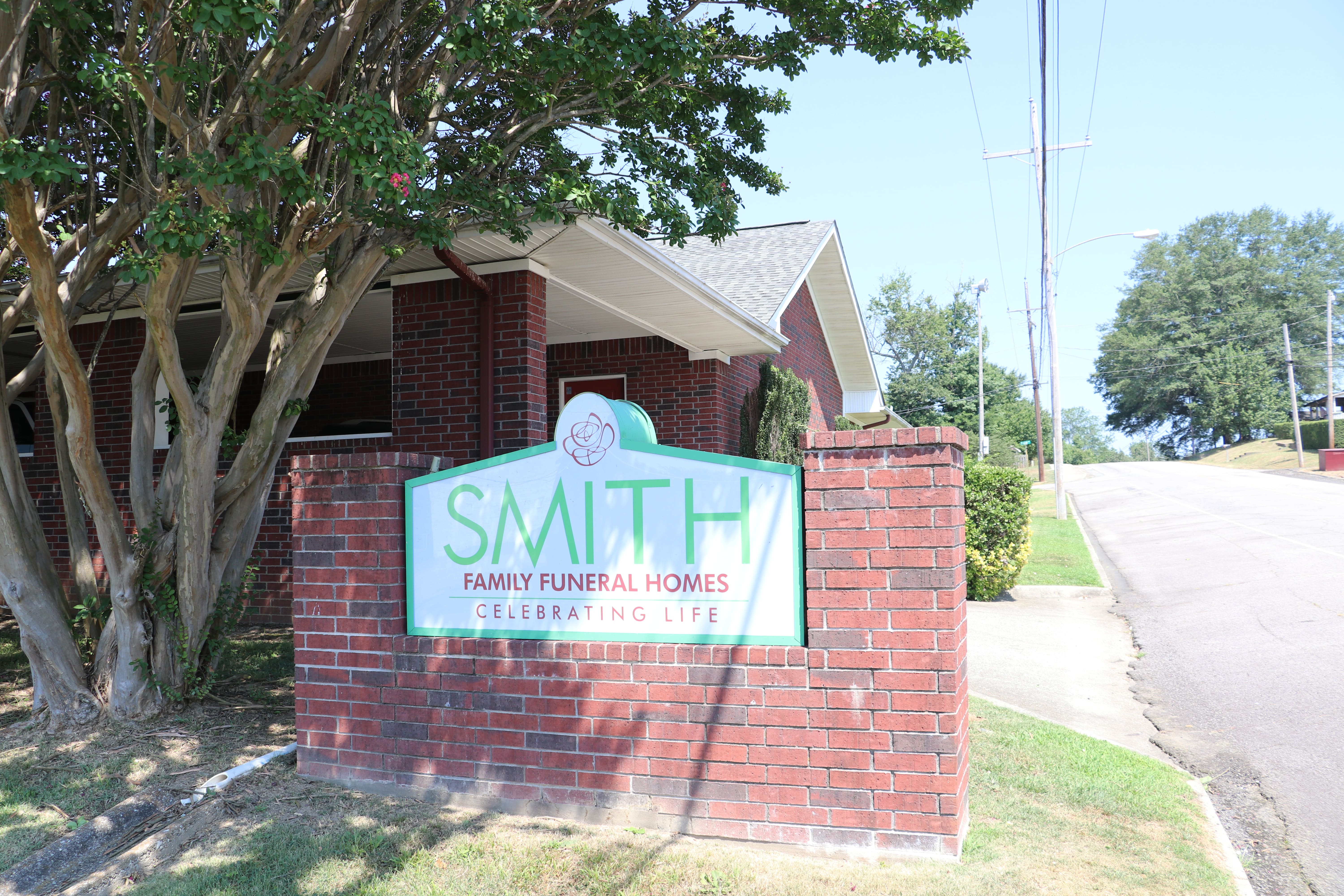 Exterior Sign at Smith Family Funeral Home