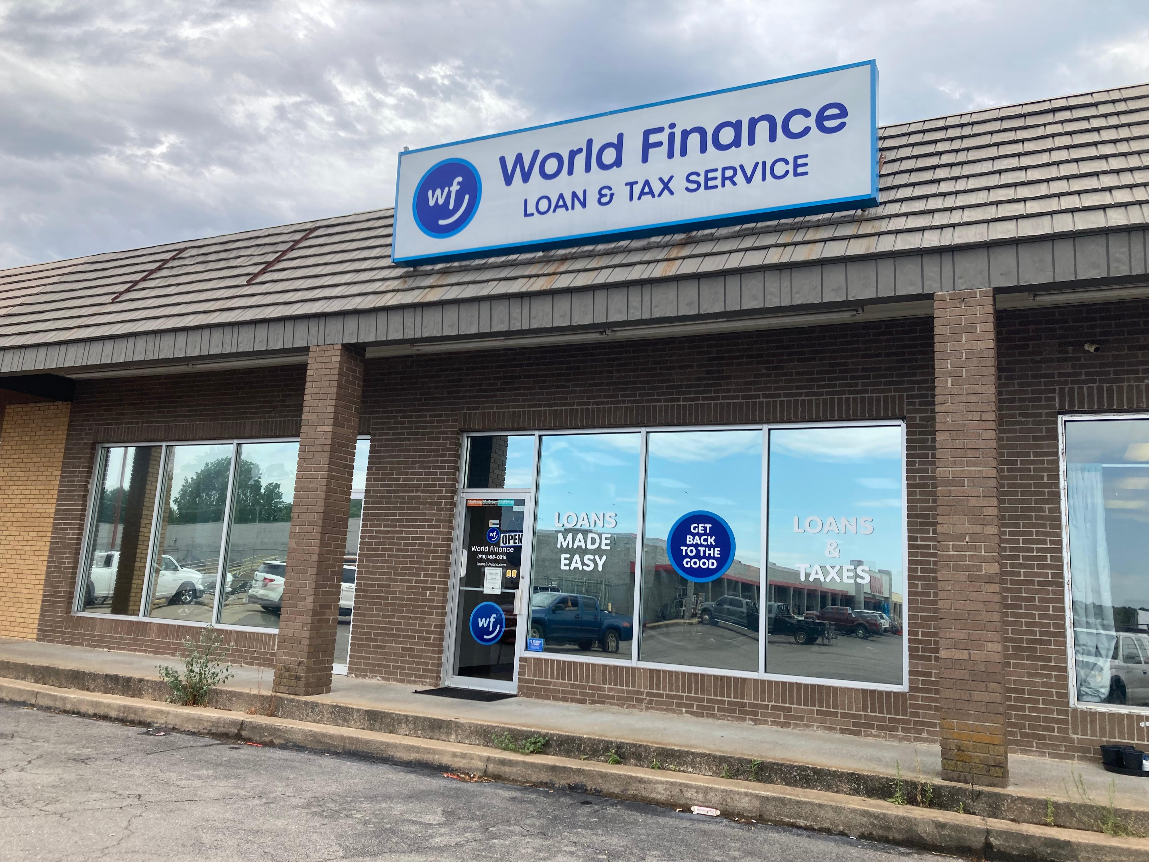 Front of Branch - Angle View World Finance Tahlequah (918)458-0316