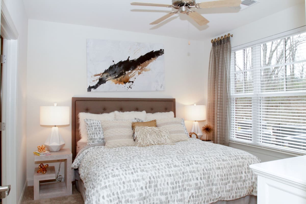 Model Bedroom at Fifth Street Place Apartments