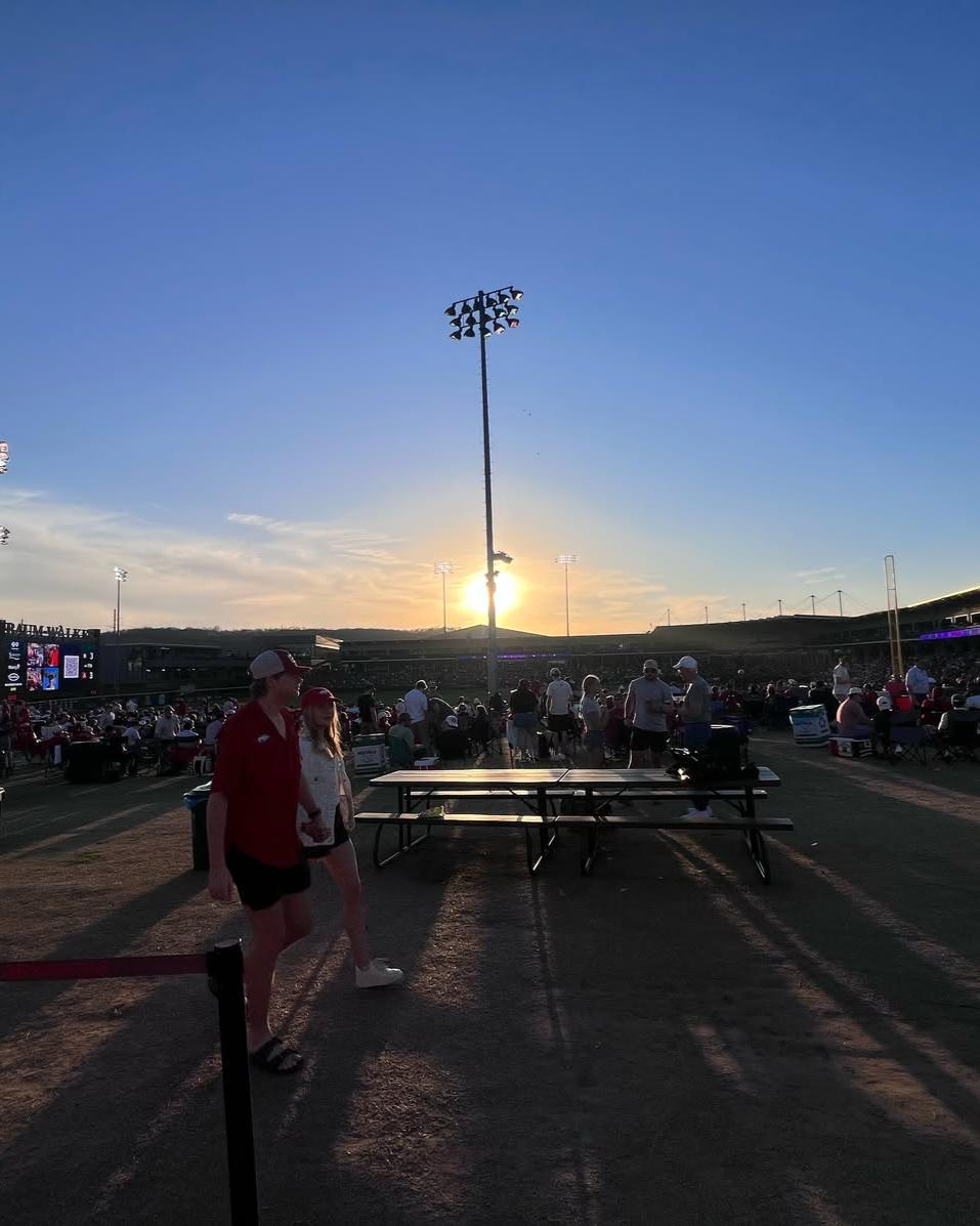 Great day for baseball and an even better day for a Hog win! We enjoyed cheering on the Hogs against Mississippi State and spending time together as a team!