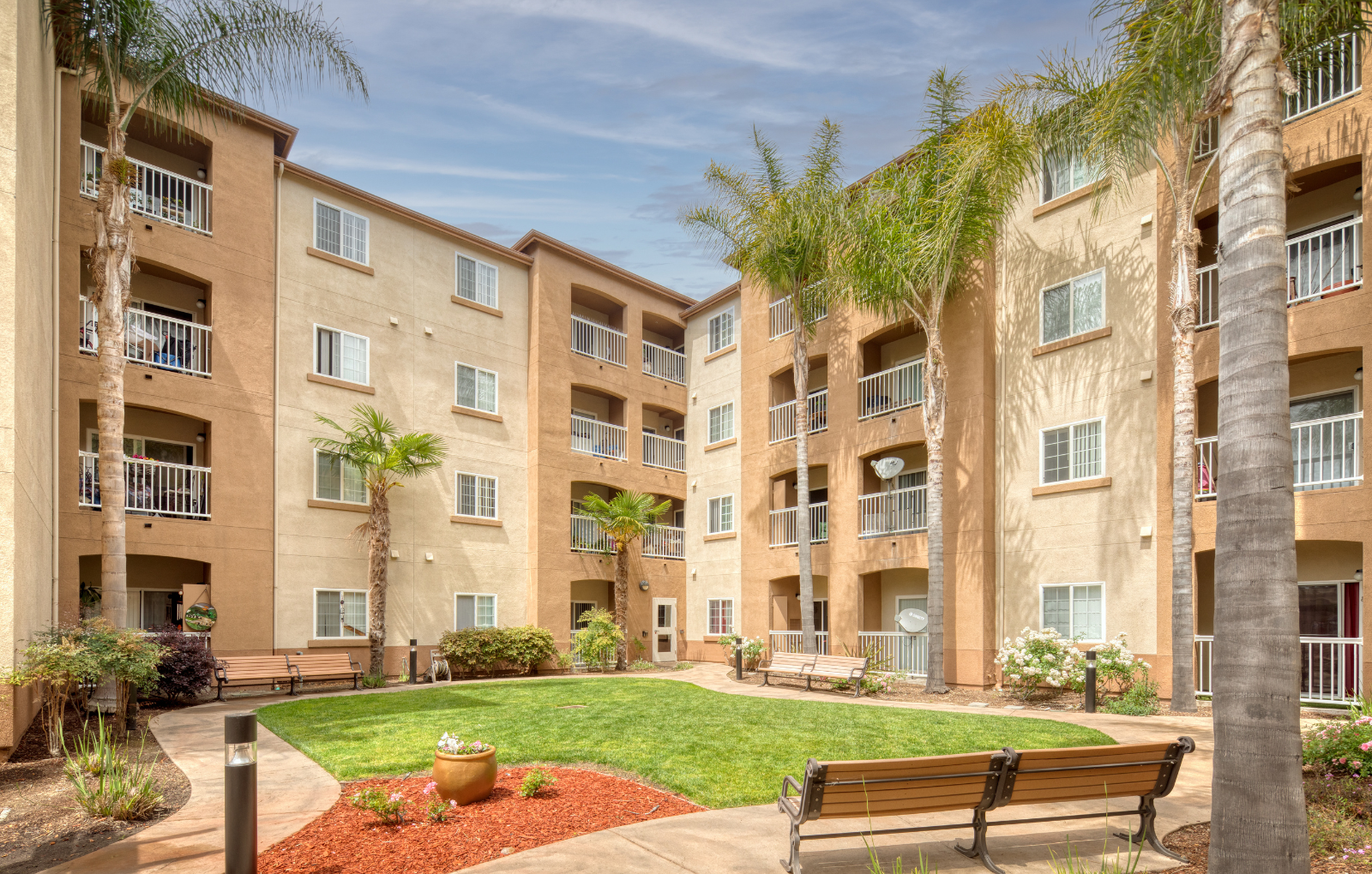 Courtyard at Hayward Village Senior Apartments in Hayward, CA