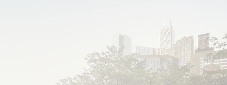 Roy Thompson Hall and surrounding buildings.