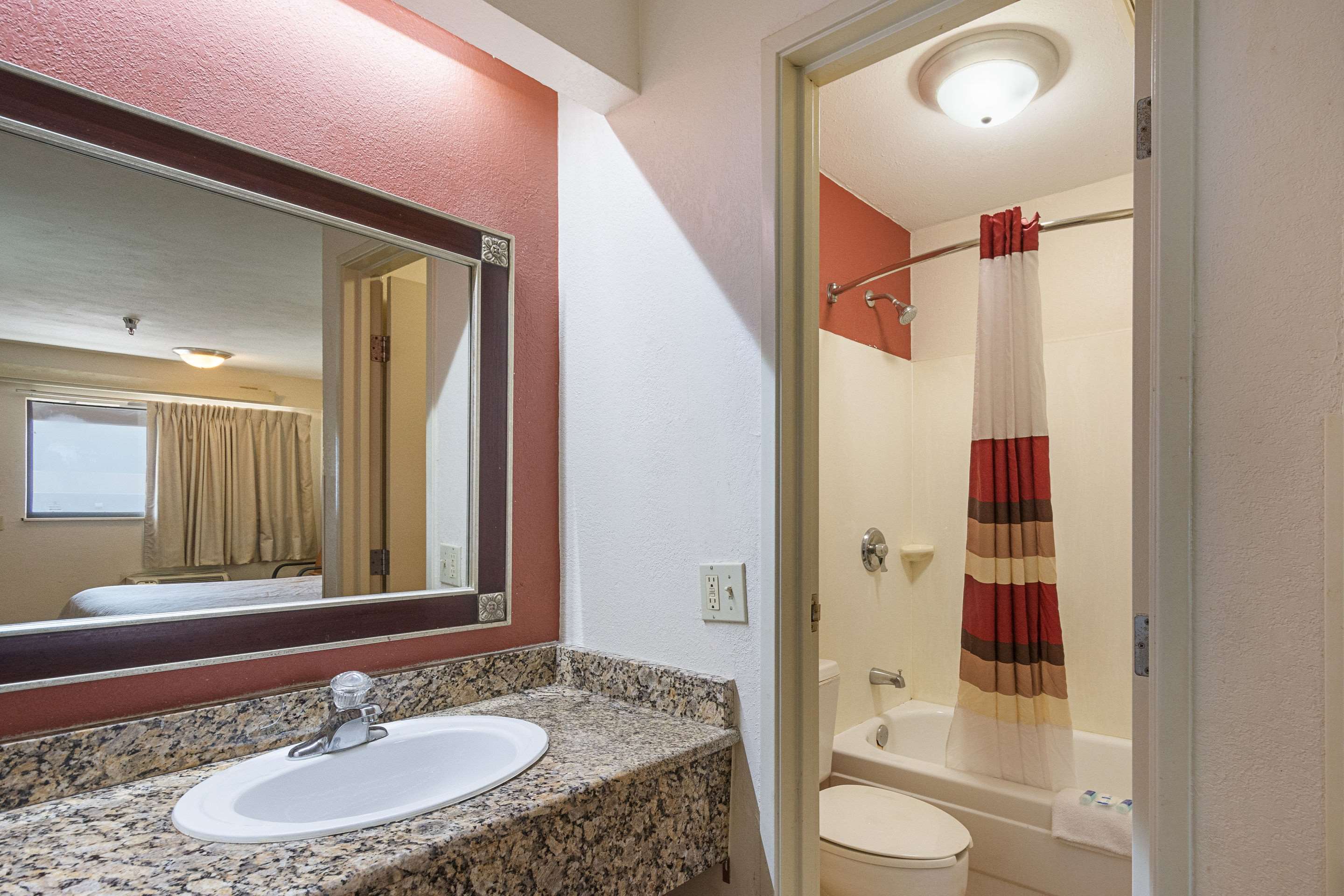 Vanity in bathroom