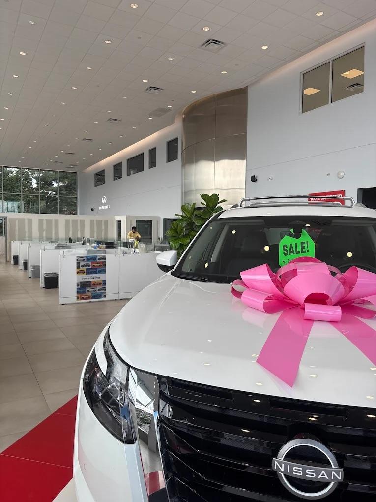 Indoor view of a displayed Nissan vehicle inside of Edison Nissan