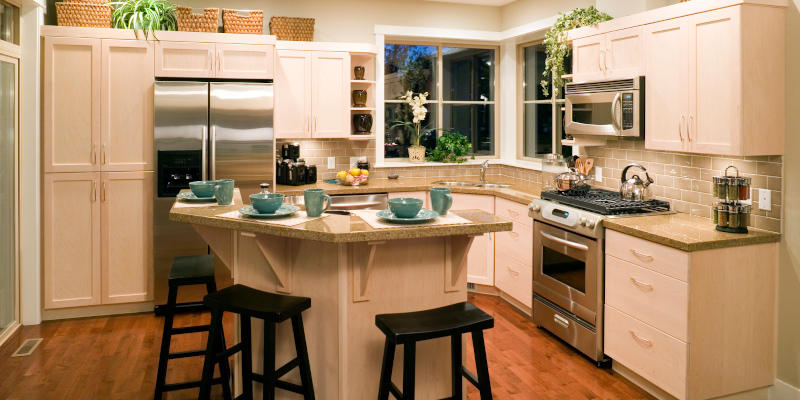 Complete your kitchen remodel with custom cabinets.