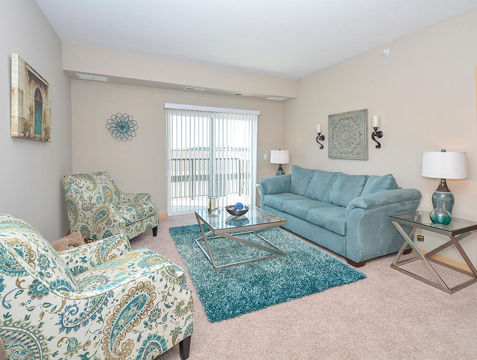 Living Room With Sliding Patio Doors