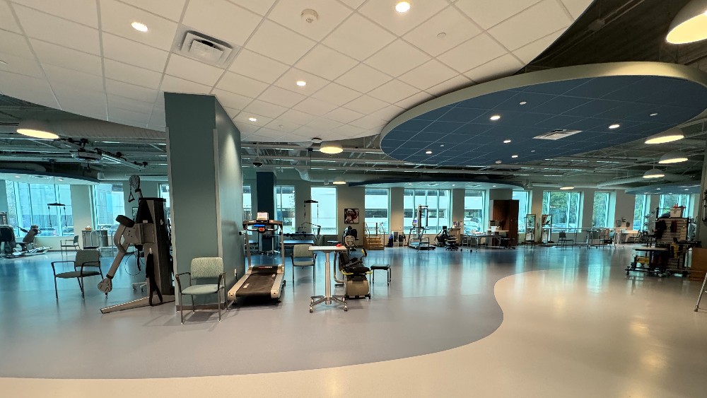 TIRR Memorial Hermann - The Woodlands Outpatient Rehabilitation Adult gym.
