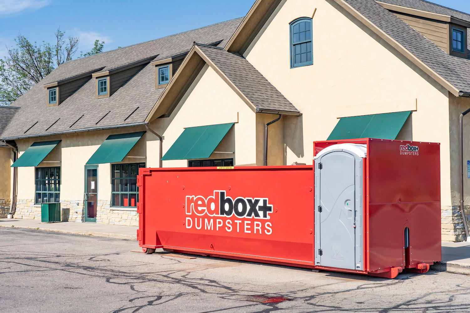 redbox+ Dumpsters 2-in-1 dumpster and portable toilet solution
