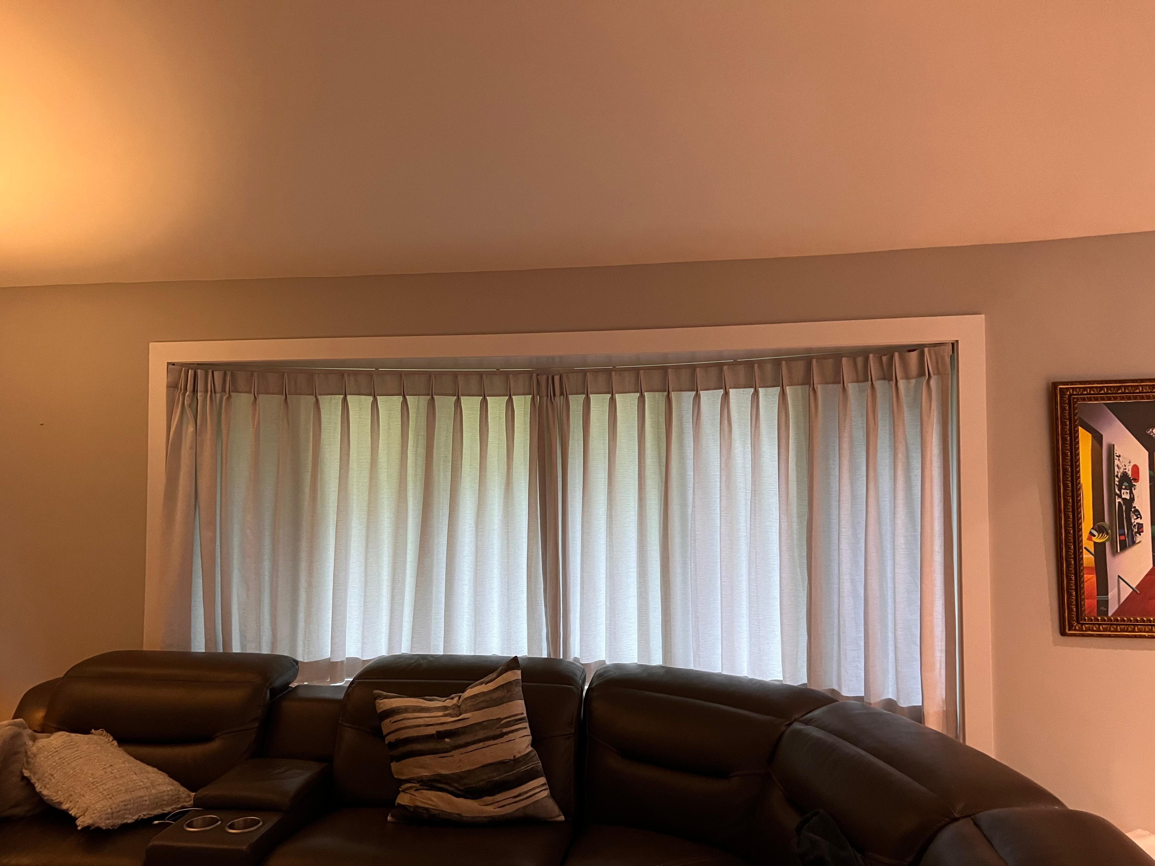 Sheer drapes allow light in but maintain your privacy.