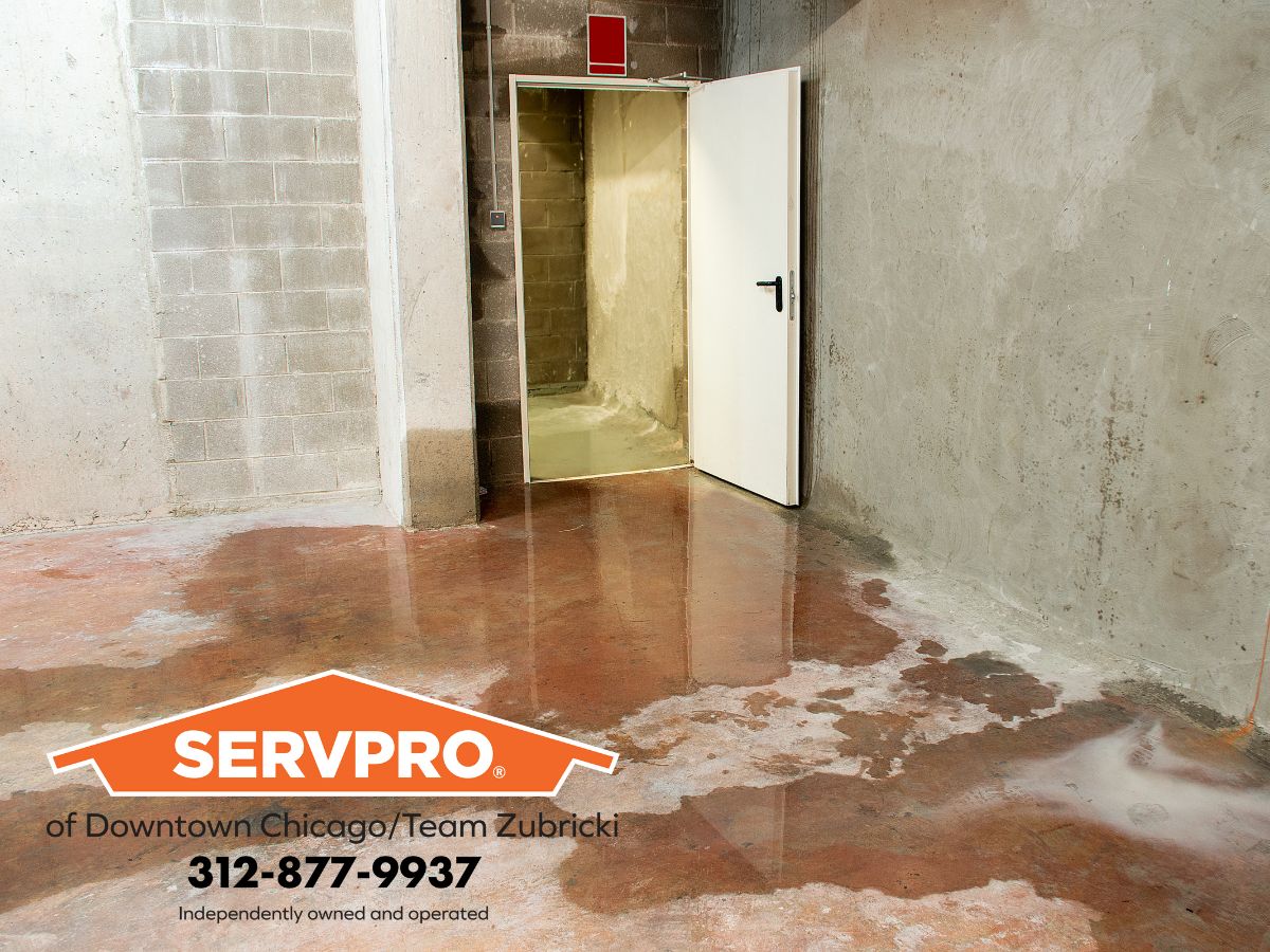 SERVPRO® of Downtown Chicago/Team Zubricki has a team of water damage restoration technicians who are trained and certified to mitigate and restore commercial water damage quickly and efficiently. Water is invasive, so the longer the water remains standing, the greater the chances of more time-consuming and costly repairs. We follow the one-four-eight-hour rule, meaning:

One hour: we will respond to your call within one hour or less

Four hours: we will be onsite within four hours of your call

Eight hours: we will contact your insurance adjuster within eight hours of your call

Water damage emergencies can cause significant damage in as little as one hour. Our goal is to restore your damage and get your business operational again quickly after sustaining a water damage loss.

We have relationships with all the insurance companies and can help with the insurance process and paperwork. No matter how extensive your water damage is, our team can perform every step of the restoration process, from the initial cleanup phase to restoring and rebuilding the property to pre-damage conditions. That means you have one qualified company performing every phase of the restoration from start to finish.

Call Us!

When your Downtown Chicago commercial business or home has a water damage emergency, our Downtown Chicago/Team Zubricki is Here to Help. ® We’ll mitigate and restore your water damage “Like it never even happened.”