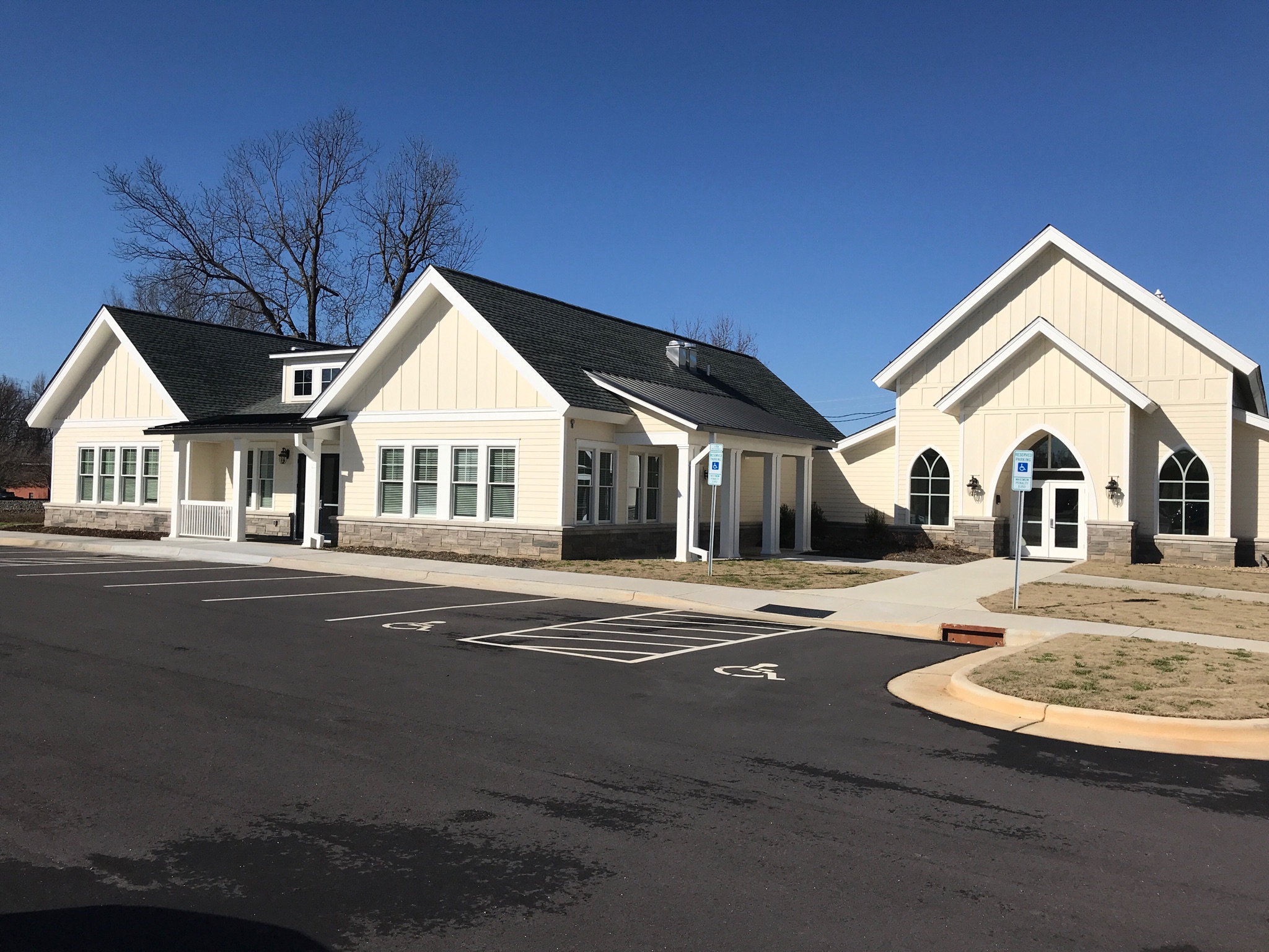 Storefront for Walker's Funeral Home & Cremation Services. 
304 W Center St
Mebane, NC 27302