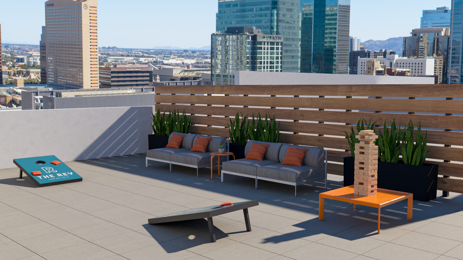 The Rey Community Roof with Downtown Views