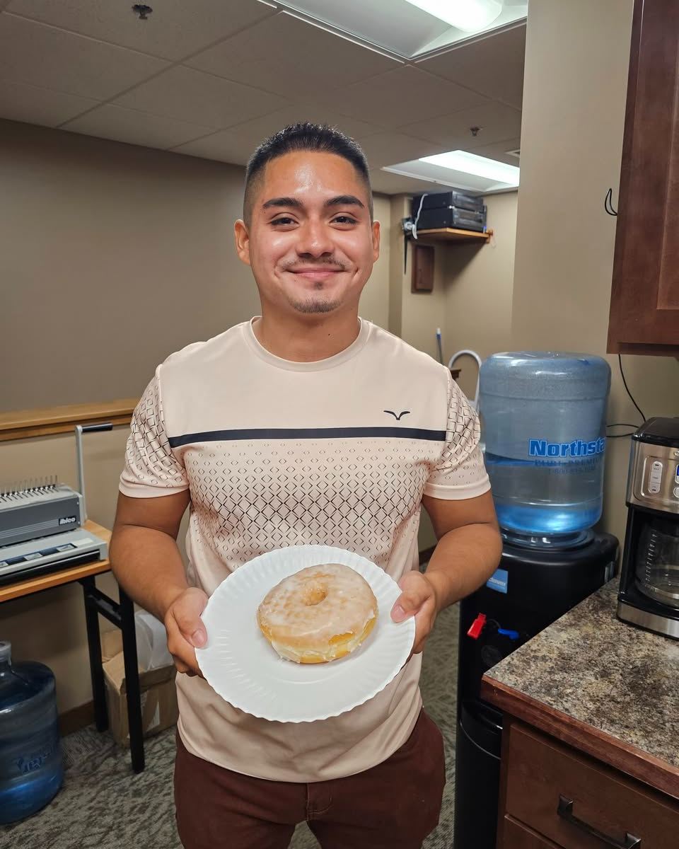 Happy Friday and Happy National Donut Day. Dan is trying to decide between a healthy banana and a sweet donut. We say Fridays are for enjoying the donut. Which would you choose?