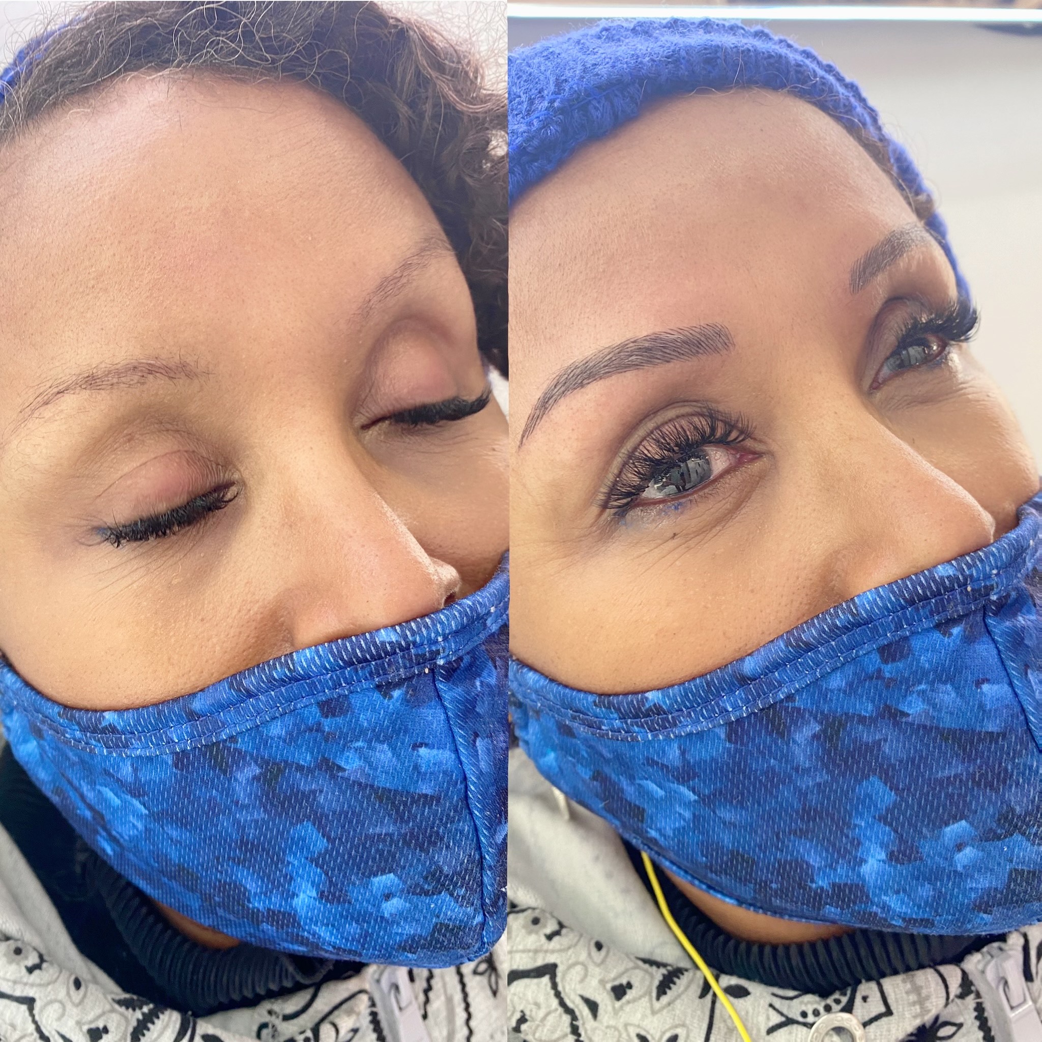 Microblading Before After at Laveda Lash & Brow