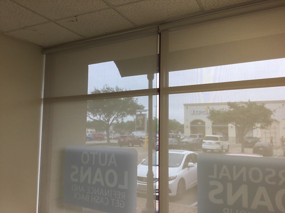 Solar Roller Shades by Budget Blinds of Katy & Sugar Land are a popular choice of window coverings in commercial office spaces! Solar Roller Shades provide much needed privacy while allowing light to pass with reduced glare!
