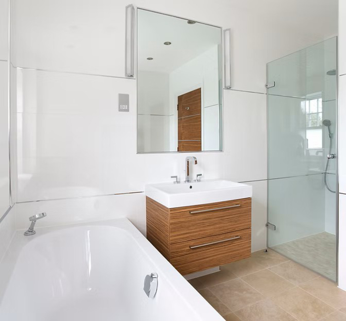 Elevate your daily routine with a spa-like bathroom remodel. Summit Builders Inc. specializes in custom vanities, walk-in showers, and elegant finishes. Experience quality craftsmanship and professional service from concept to completion!
