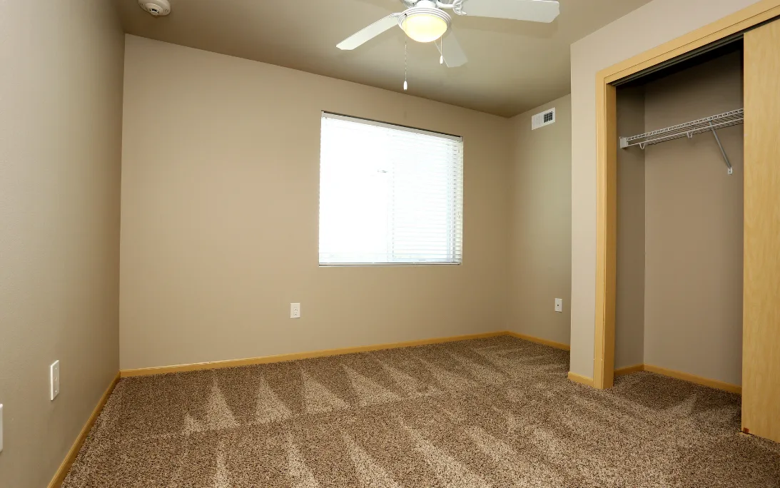 Room with walk-in closet