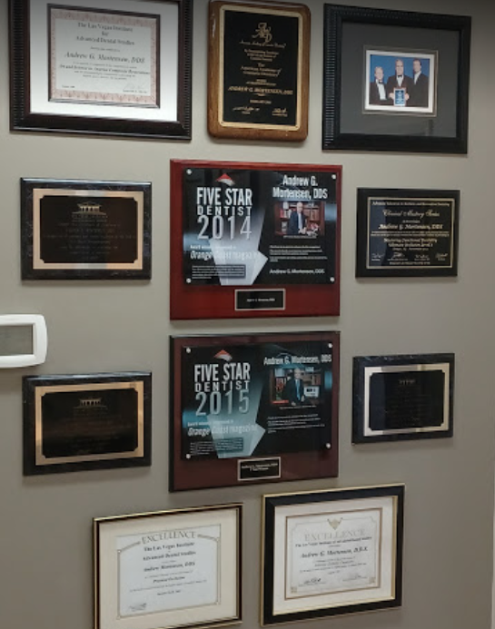 Awards and Certifications at Andrew G. Mortensen, DDS | Huntington Beach,  CA