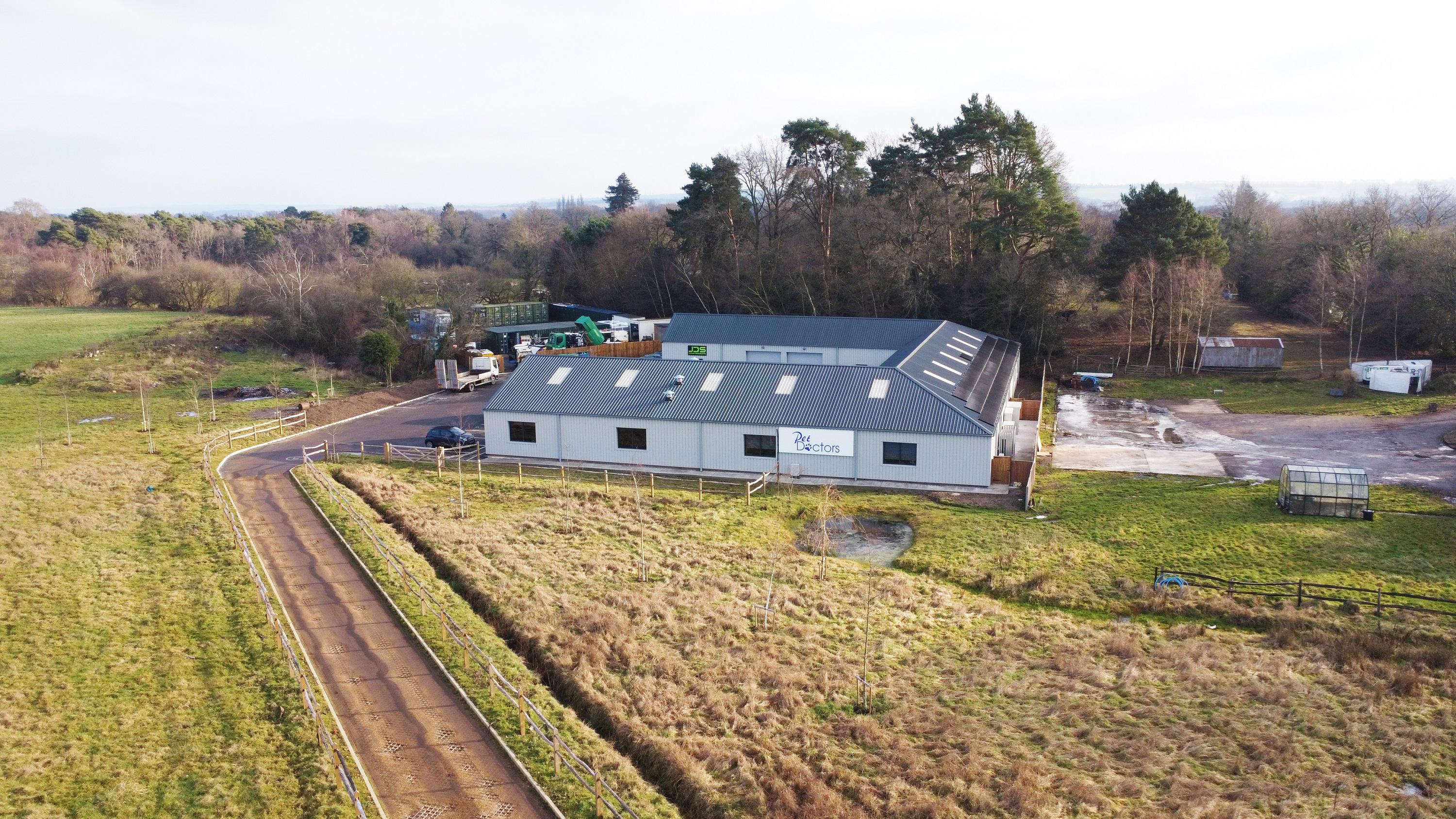 Pet Doctors Tongham aerial view