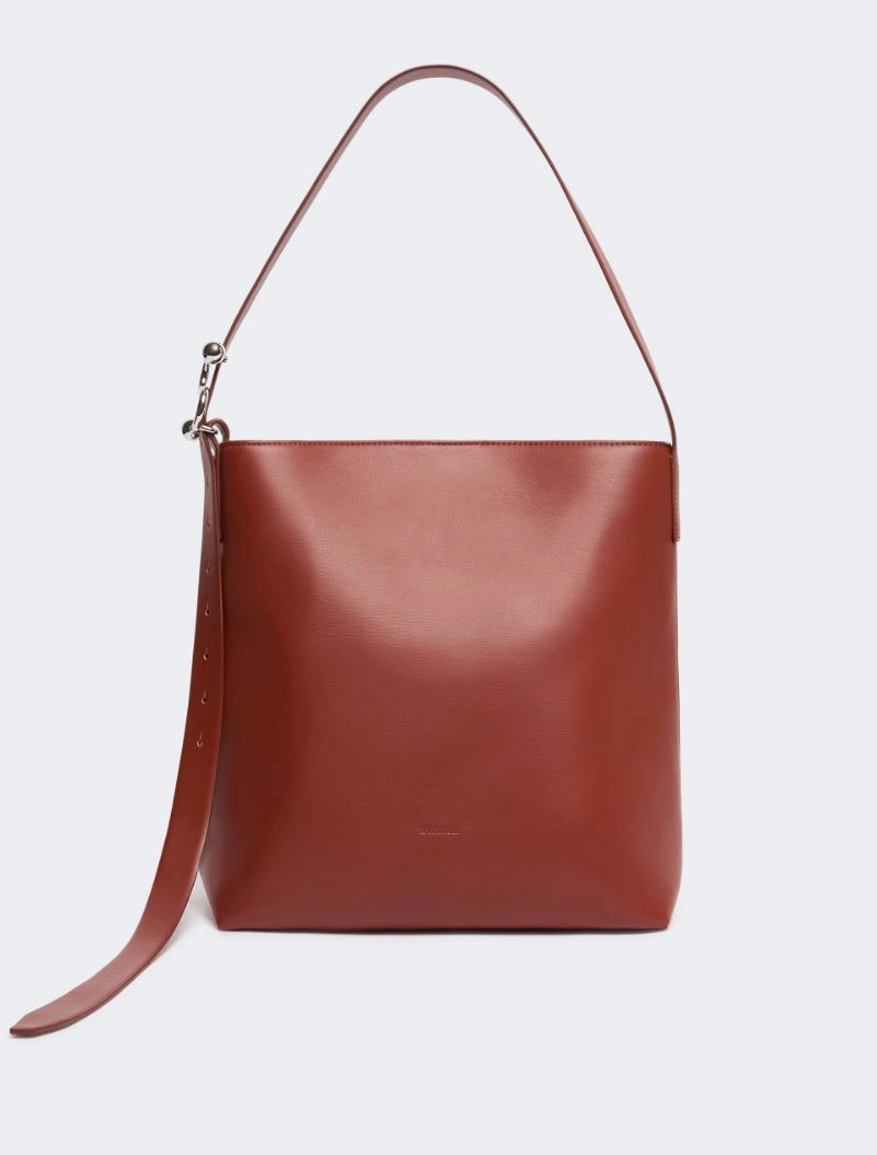 Leather S-buckle shopper bag
