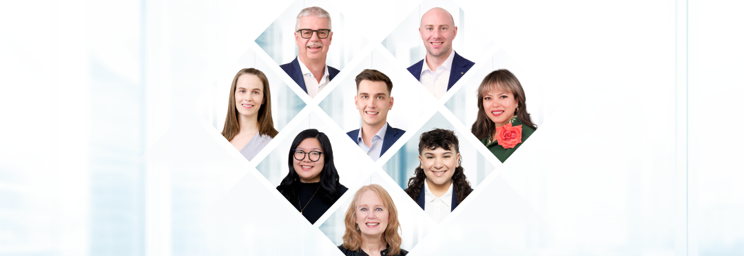 Compilation of headshots of several members of the Wade Wealth Management team.