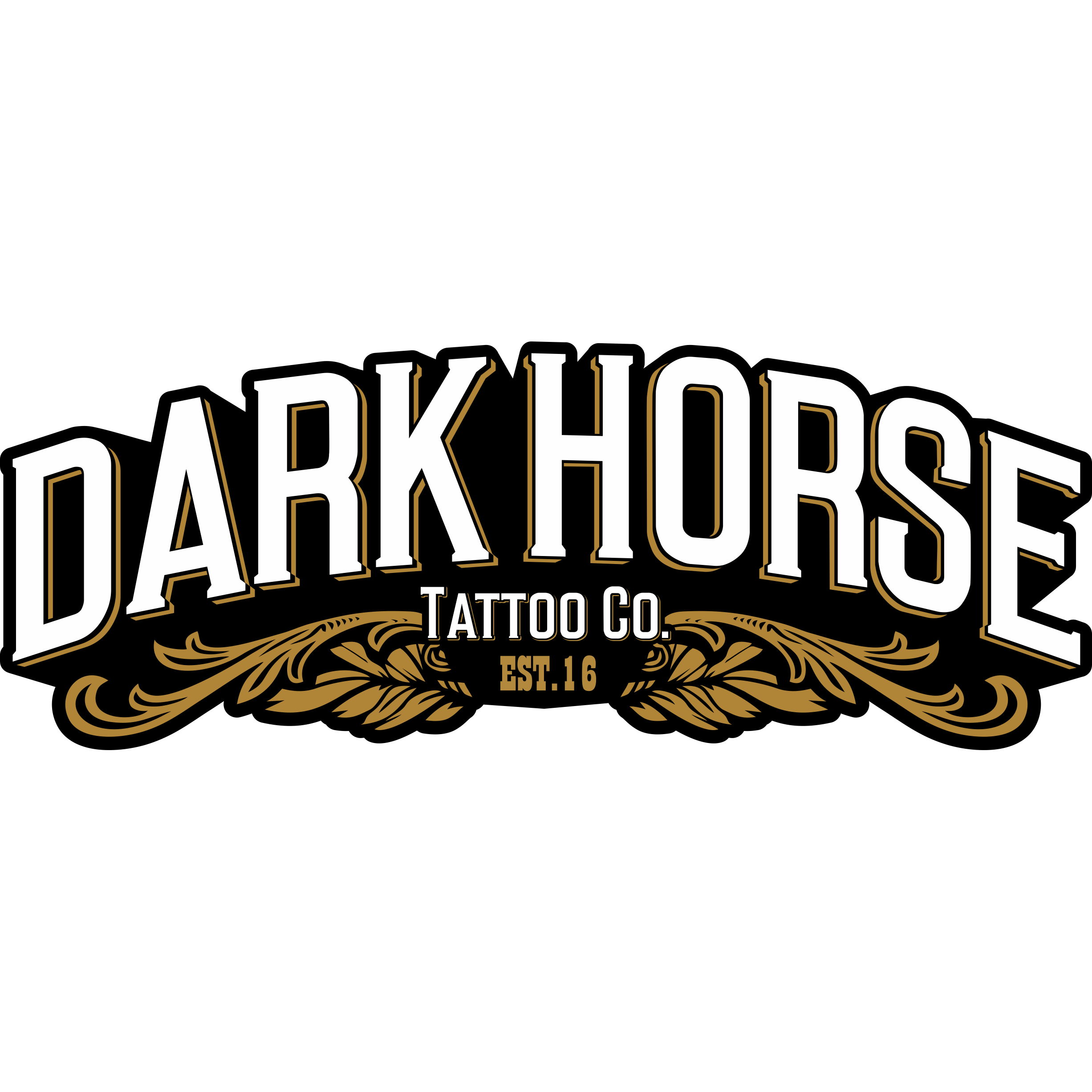 Dark Horse Tattoo Company Logo