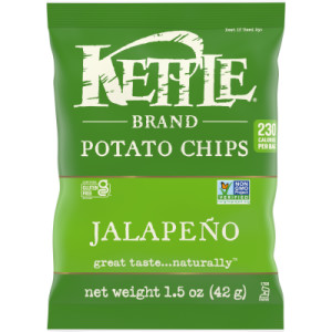 Kettle Brand Potato Chips, Jalapeno Kettle Chips, Snack Bag, 1.5 Oz featured image