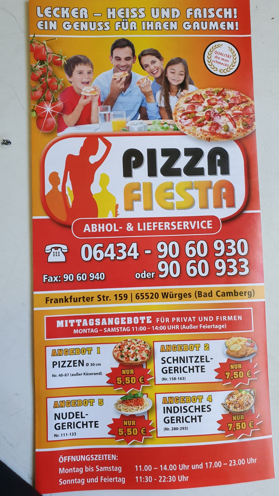 Pizza Fiesta, Frankfurter Straße 159 in Bad Camberg