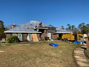 Replacing a residential roof in Cambridge Drive neighborhood in Biloxi