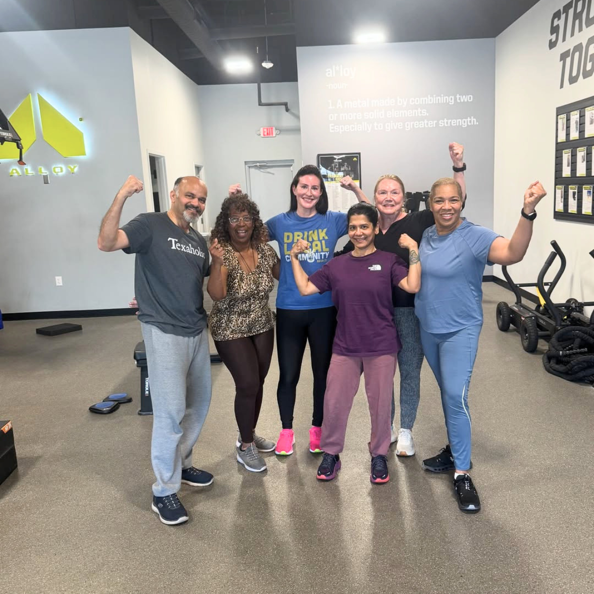 Small Group Personal Training

Looking for a better alternative to traditional gym memberships? Alloy Personal Training Coppell specializes in small group personal training that combines personalized coaching with accountability and community.

Every workout is tailored to your fitness level, goals, mobility, and experience. Our coach-led sessions use strength training, interval conditioning, and progress tracking to help you build strength, improve mobility, increase energy, and achieve lasting results.

You'll receive individualized attention in a supportive environment designed to help you stay consistent and make progress. Our proven system helps busy adults develop healthier habits that support long-term success.

If you're looking for a fitness studio that provides expert coaching and accountability, Alloy offers a smarter approach to fitness.

Schedule your complimentary consultation today and discover how small group personal training can help you reach your goals.