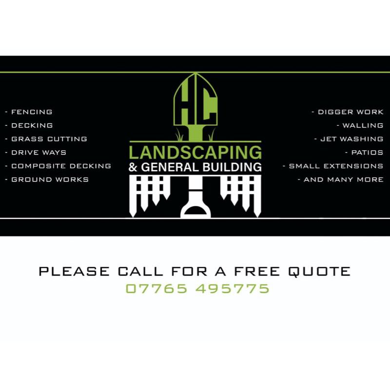 LOGO H C Landscaping Melksham 07765 495775