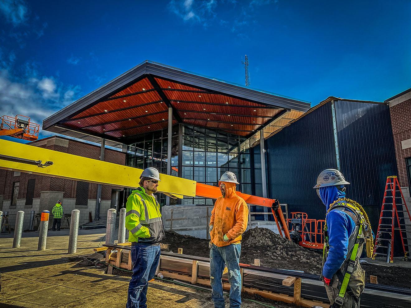 Picture of B&L employees working on site 