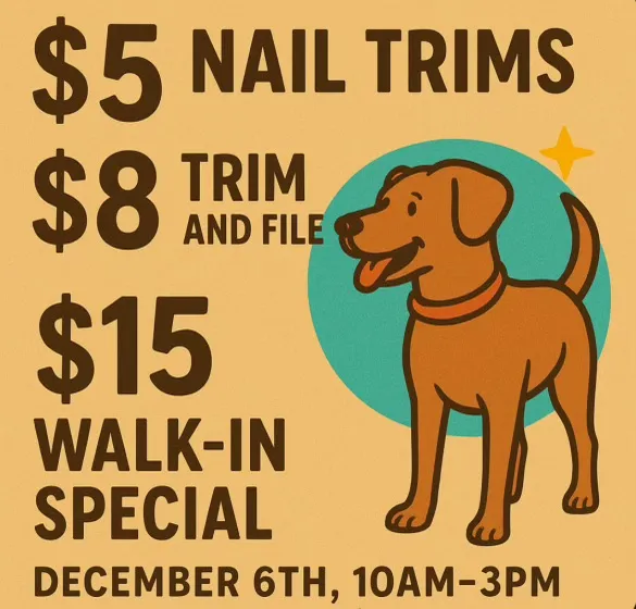Image of Local Pet Event Walk-In Nail Clinic - HALES CORNERS! Nearby