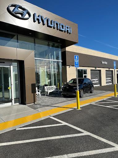 Front entrance of the Key Hyundai of Milford dealership