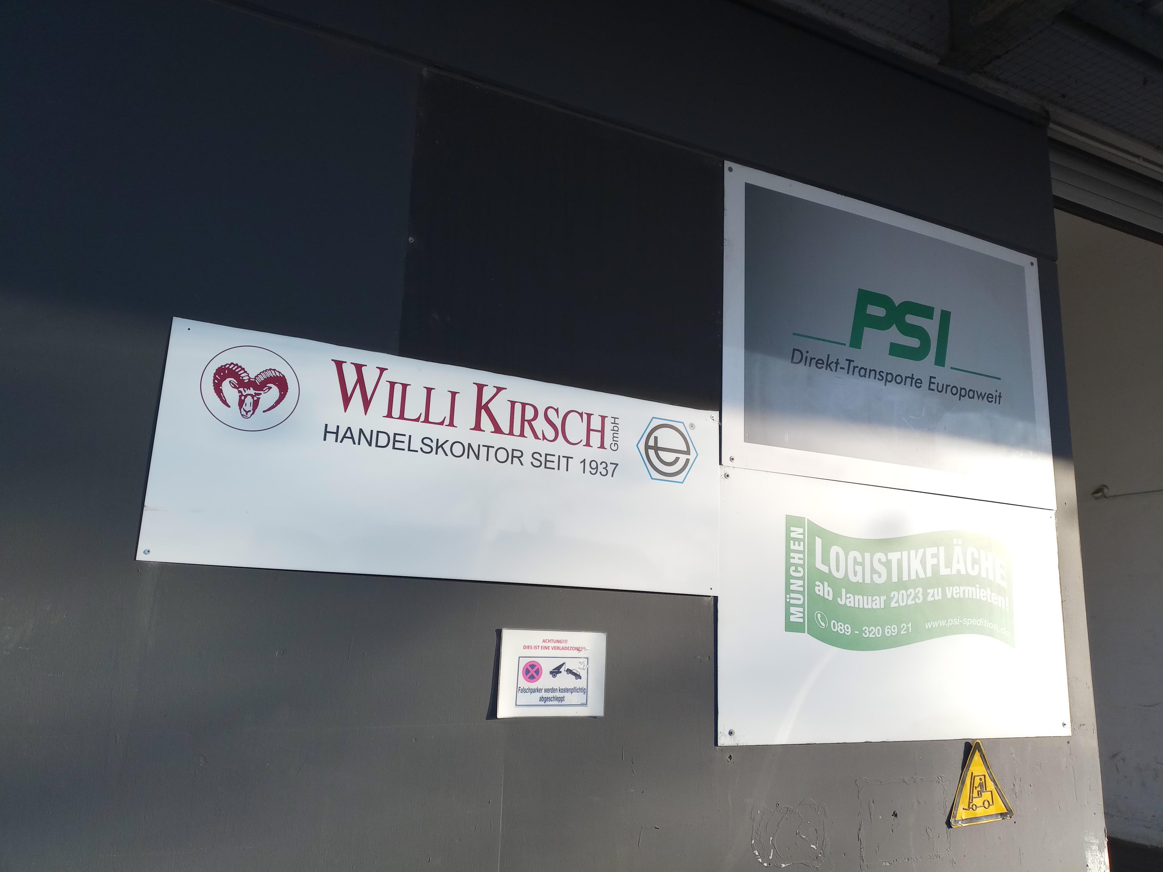 Außenlager/Logistik Willi Kirsch GmbH Handelskontor