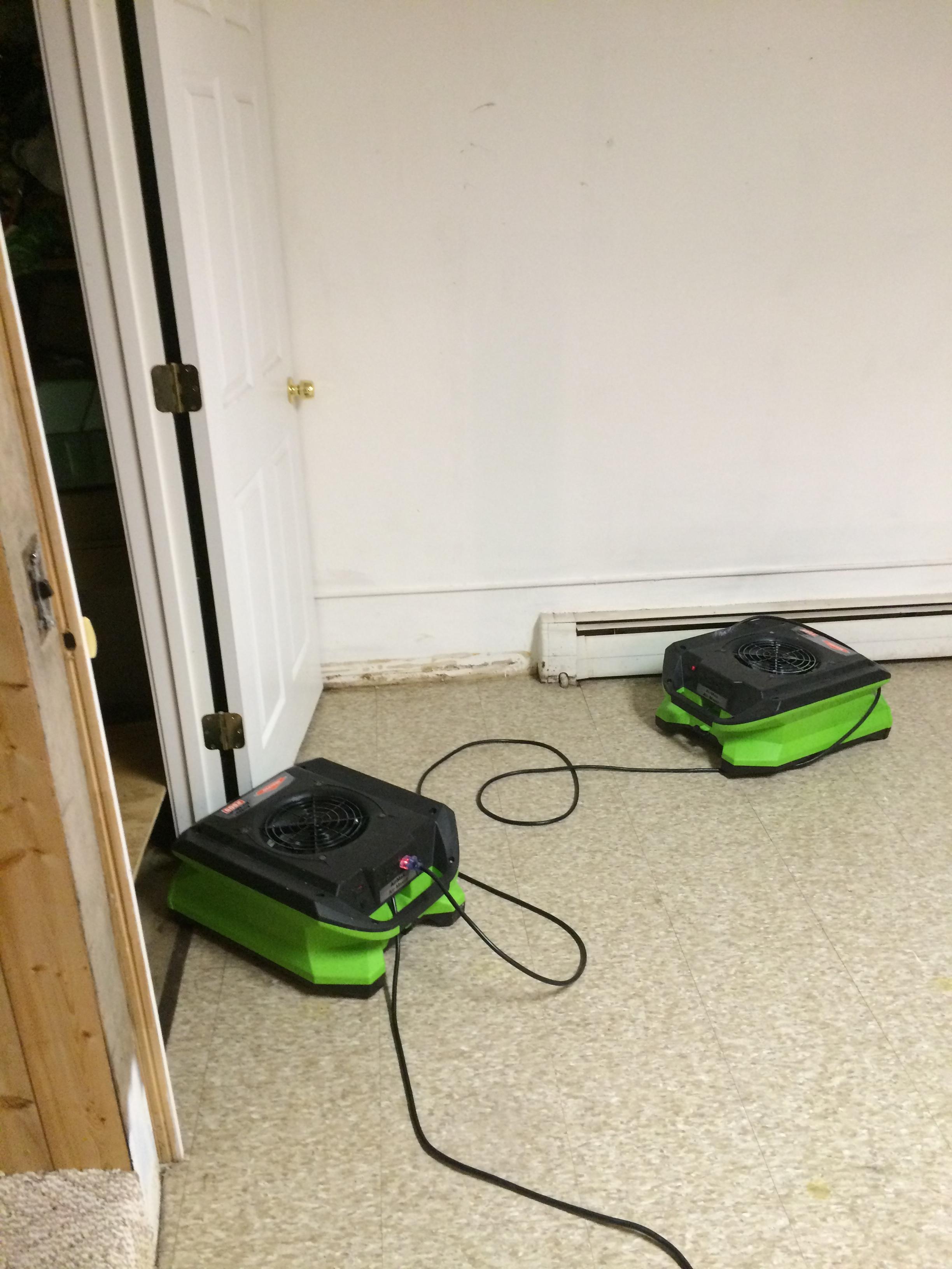 Air movers are up and running.